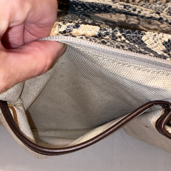 Antonio Melani Leather Snake Print Bag - Picture 10 of 17